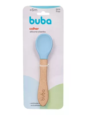 Colher Infantil Bebê Em Silicone E Bambu... - A Japonesa Franca Oficial