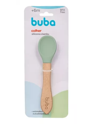 Colher Infantil Bebê Em Silicone E Bambu... - A Japonesa Franca Oficial