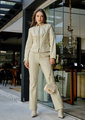 Jaqueta de Couro Feminina Off-White Jolie - Elite Couro Store