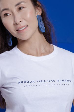 Camiseta Fem Algodão Arruda Tira Mau Olhado - 4091 - Funlab