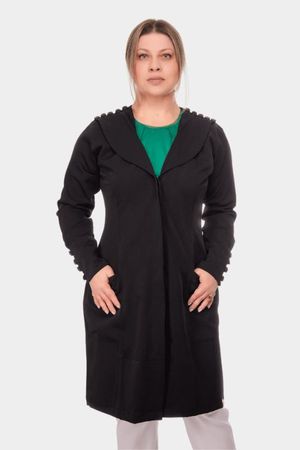 Jaleco Preto Princesa Em Gabardine Premium - jal-p... - Use Anny