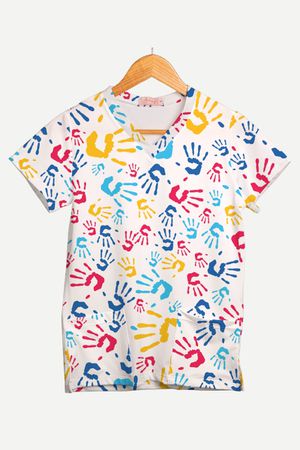 Blusa Estampada Mãos que Acolhem em Malha Confort - Use Anny
