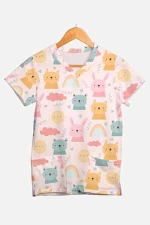 Blusa Estampada Mundo dos Bichinhos em Malha Confo... - Use Anny