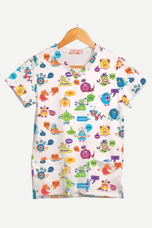 Blusa Estampada Mundo dos Monstrinhos em Malha Con... - Use Anny