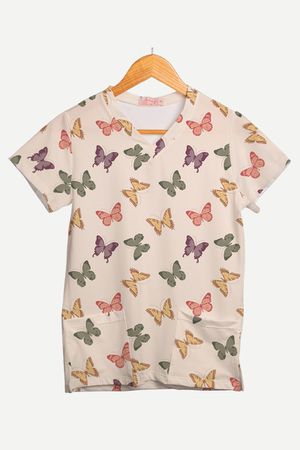 Blusa Estampada Voos de Cores em Malha Confort - Use Anny