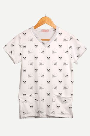 Blusa Estampada Caveiras Ref. caveira03 - Use Anny