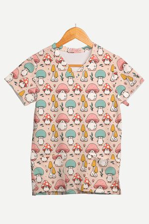 Blusa Estampada Cogumelos em Malha Confort - Use Anny
