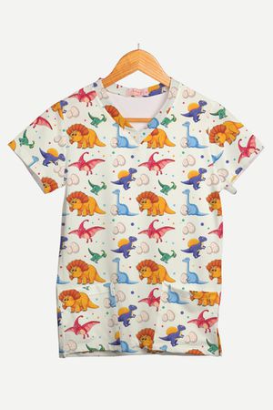 Blusa Estampada Dino Mix em Malha Confort - Use Anny