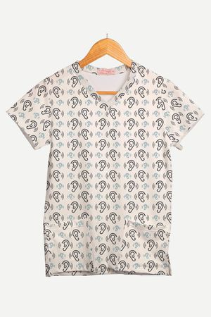 Blusa Estampada Fonoaudióloga Ref. orelhas01 - Use Anny