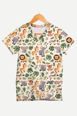 Blusa Estampada Arca de Noé em Malha Confort - Use Anny