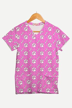Blusa Estampada Pink Paw em Malha Confort - Use Anny