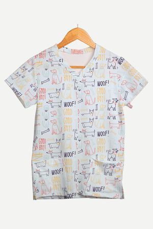 Blusa Estampada Cãoligrafia em Malha Confort - Use Anny