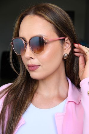 Óculos de Sol Feminino Glamour Rosa - OC-4004 - Use Anny