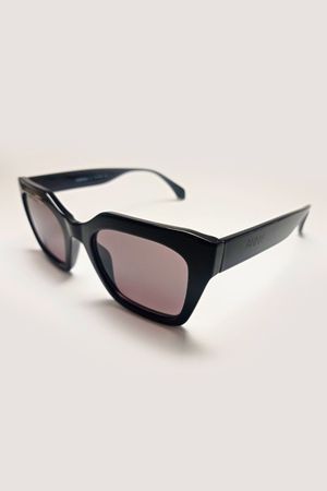 Óculos de Sol Feminino Retangular Gloss Preto - OC... - Use Anny