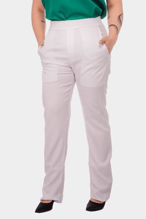 Calça Branca Ana Em Gabardine Premium Scrub - cal-... - Use Anny
