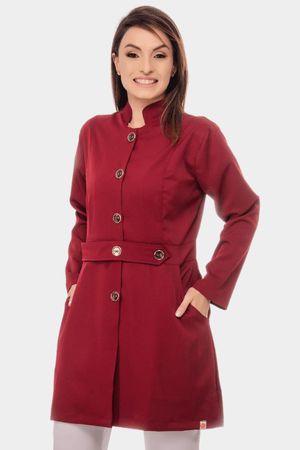 Jaleco Vinho Olivia Em Gabardine Premium - jal-oli... - Use Anny
