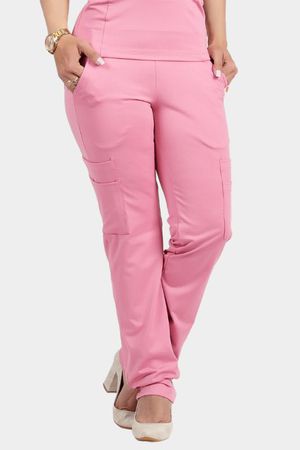 Calça Rosa Marina Em Malha Action Scrub - cal-mari... - Use Anny