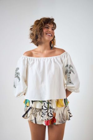 Short Saia Paraíso - Versos Denim - Versos Denim
