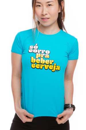 Camiseta Feminina Funfit - Só Corro Pra Beber Cerv... - FUNFIT 