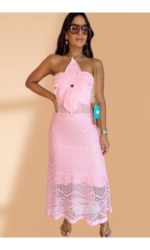 Vestido Tricot Modal Flor do Caribe - Poliana Finzetto