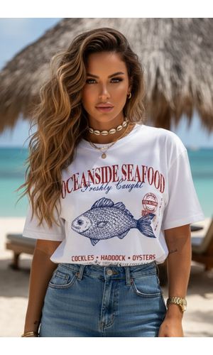 Camiseta Feminina Oceanside Seafood - Poliana Finzetto