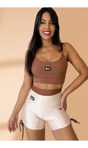 Conjunto Fitness Impulse Marrom e Nude - Poliana Finzetto