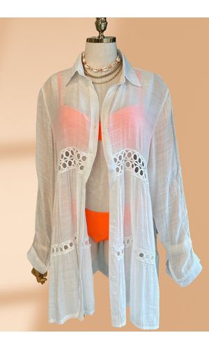 Camisa Saída de Praia Lua Branca - Poliana Finzetto