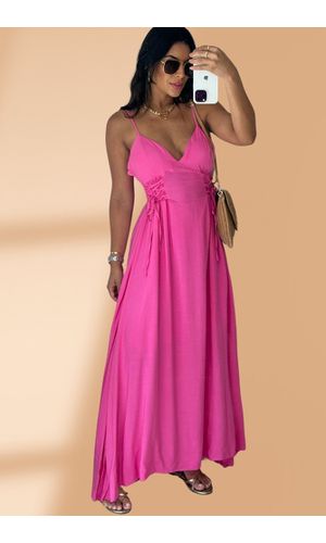 Vestido Viscose Rosa - Poliana Finzetto