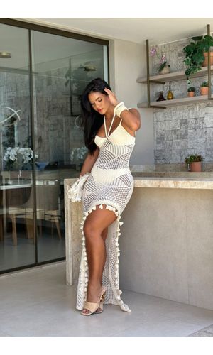 Vestido Iara Renda Off - Poliana Finzetto