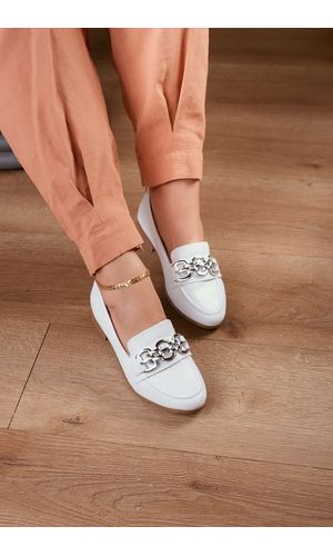 MOCASSIM LOAFER CORRENTE LUXO_109 - BRANCO - 109- ... - Cordélia Store