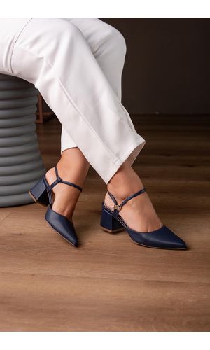 Scarpin Regulagem 6 cm_ 1801- Azul Marinho - 1801-... - Cordélia Store