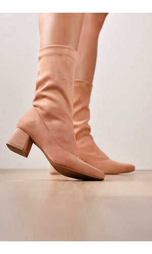 BOTA MEIA SUED 6 CM_1818 - NUDE - 1818 - NUDE - Cordélia Store