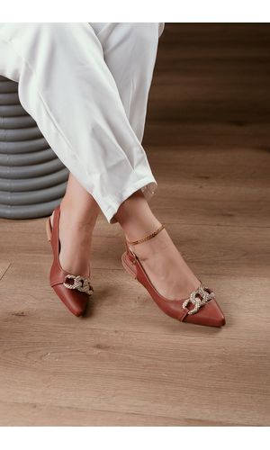 SAPATILHA SLINGBACK CORRENTE_192 - TERRACOTA - 192... - Cordélia Store