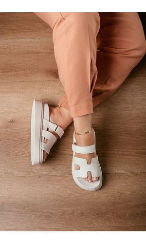 SANDÁLIA PAPETE SOLA ALTA H VELCRO_227 - OFF - 227... - Cordélia Store