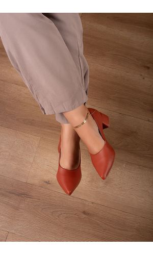 SCARPIN BÁSICO SALTO BLOCO 6CM_266 - TERRACOTA - 2... - Cordélia Store