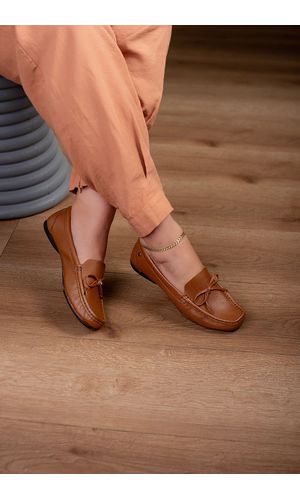 MOCASSIM LUXO EM COURO LEGÍTIMO LAÇO_301 - CARAMEL... - Cordélia Store