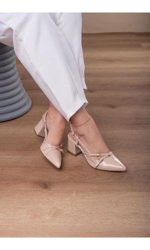 SCARPIN 2 FIVELAS SALTO BLOCO 6CM_394 - NUDE - 394... - Cordélia Store