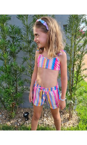 Short Infantil Arco íris - DELLYUS