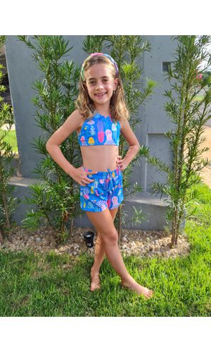 Short Infantil Fundo Do Mar - DELLYUS