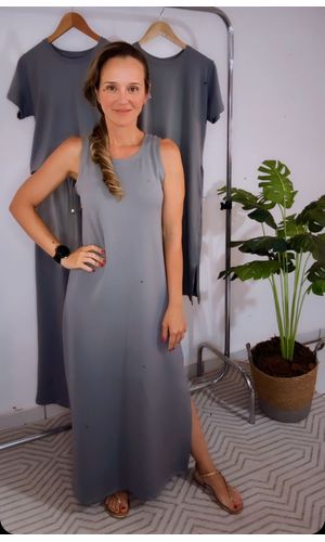  Vestido Sofiah - Mescla - DELLYUS