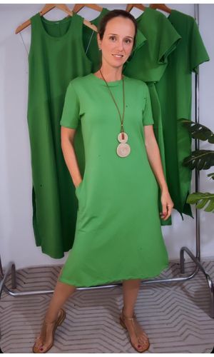 Vestido Olivia - Verde Jade - DELLYUS