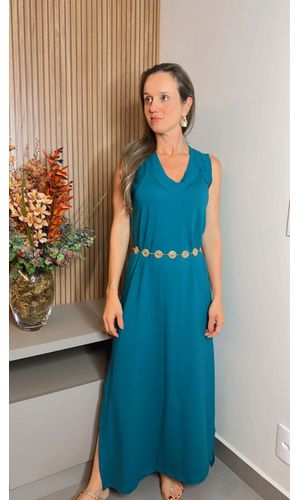 Vestido Betina Verde Militar - DELLYUS