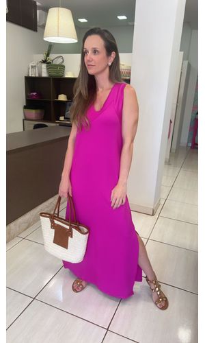 Vestido Betina Fúcsia - DELLYUS