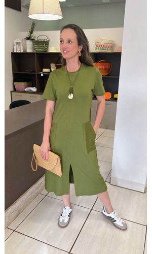 Vestido Lia Pistache - DELLYUS