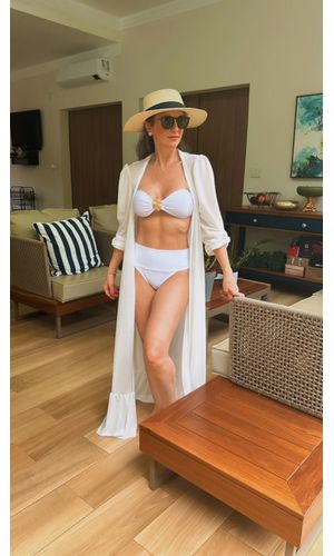 Saída Maitê Off White - DELLYUS