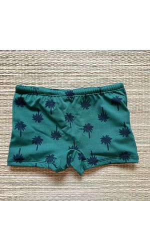 Sunga Boxer Infantil Verde Militar Coqueiro - DELLYUS