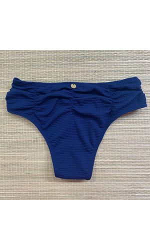 Hot Pants Drapeada Azul Marinho Anarruga - DELLYUS