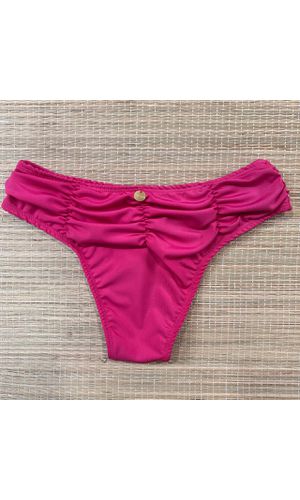 Hot Pants Drapeada Pink Liso - DELLYUS