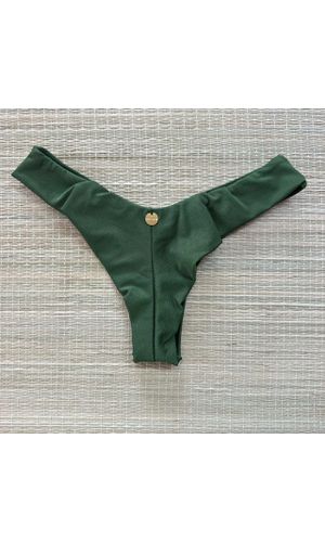 Tanga Fio em Dobra Verde Militar Texturizado - DELLYUS