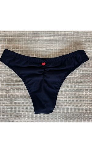 Tanga Larga Preto Texturizado - DELLYUS